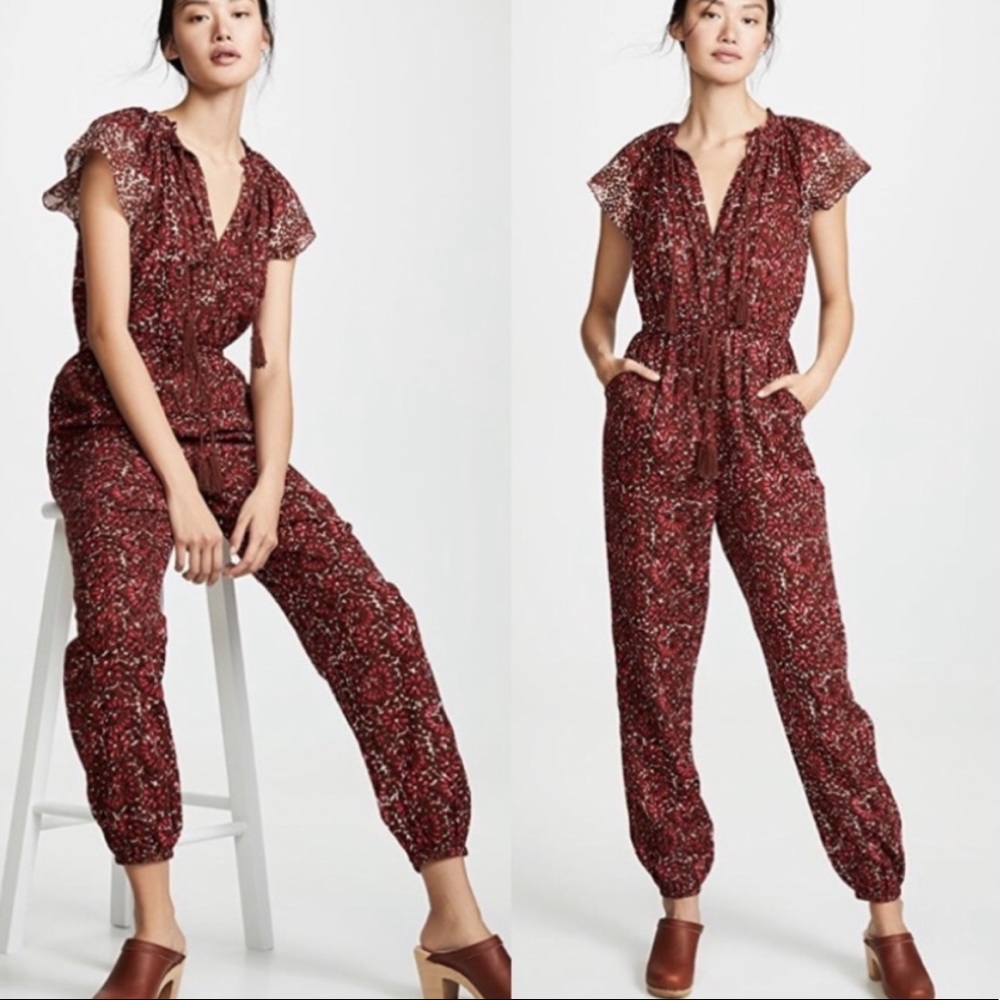ULLA JOHNSON Terra Jumpsuit in Henna, SIZE 8 NEW 0682